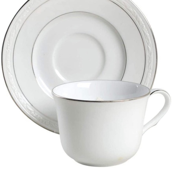 NWT set of 2 Noritake Whitescapes China Stoneleigh cup and saucer sets - Picture 5 of 6